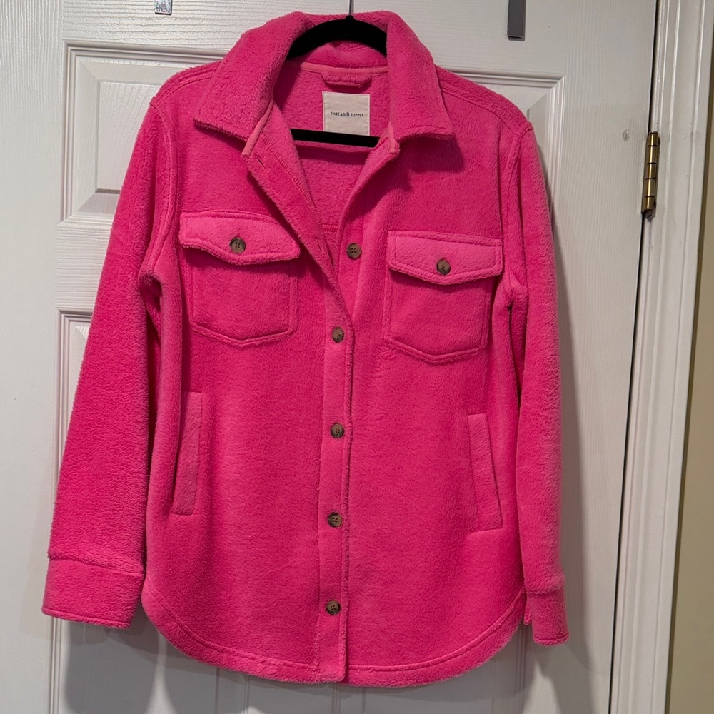Thread & Supply Pink Teddy Jacket